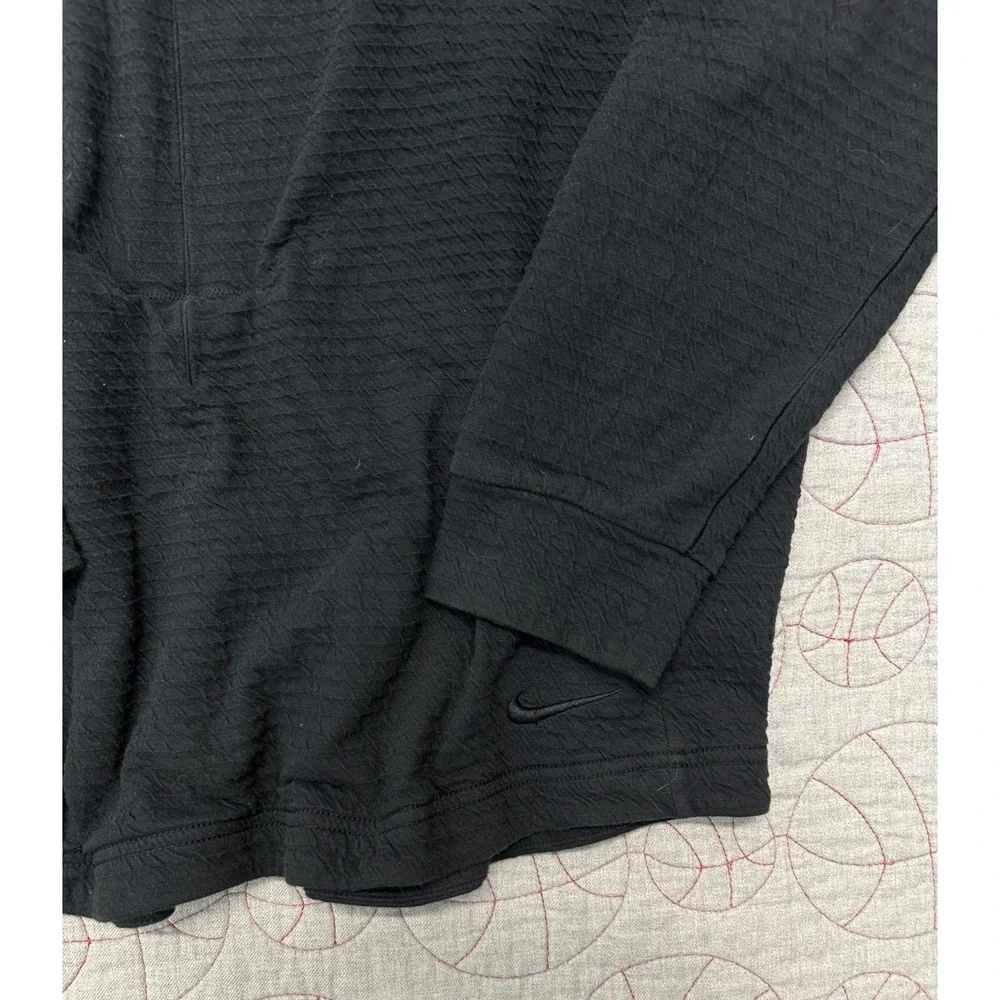 Nike Yoga Textured Hoodie Black Dri-FIT Pullover DV9875-010 / Mens XL